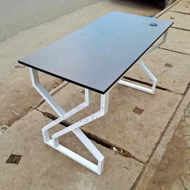 Heavy-Duty Metallic Computer Desk