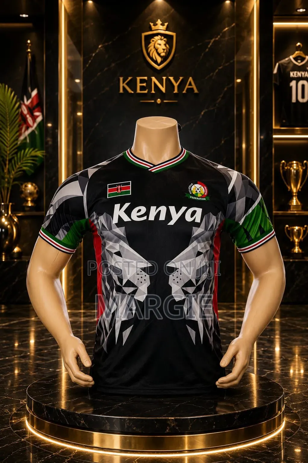 Black Kenya Lion Jersey