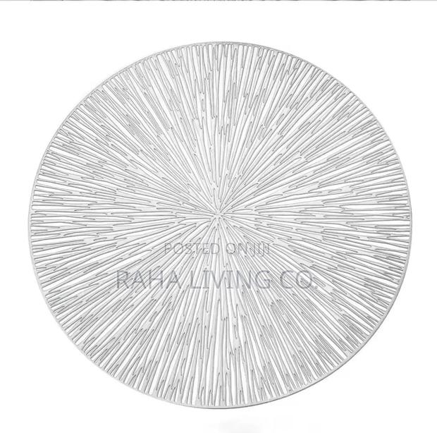 6pc Round Table Mats Set | Gold Silver Rose Gold - thumbnail 3