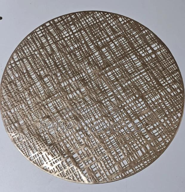 6pc Round Table Mats Set | Gold Silver Rose Gold - thumbnail 4
