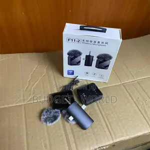 F11 Dual Wireless Microphone – Rechargeable Clip-on Lavalier Mic for I