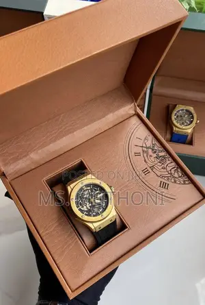 Automatic Open-Worked Skeleton Dial Hublot for Gents