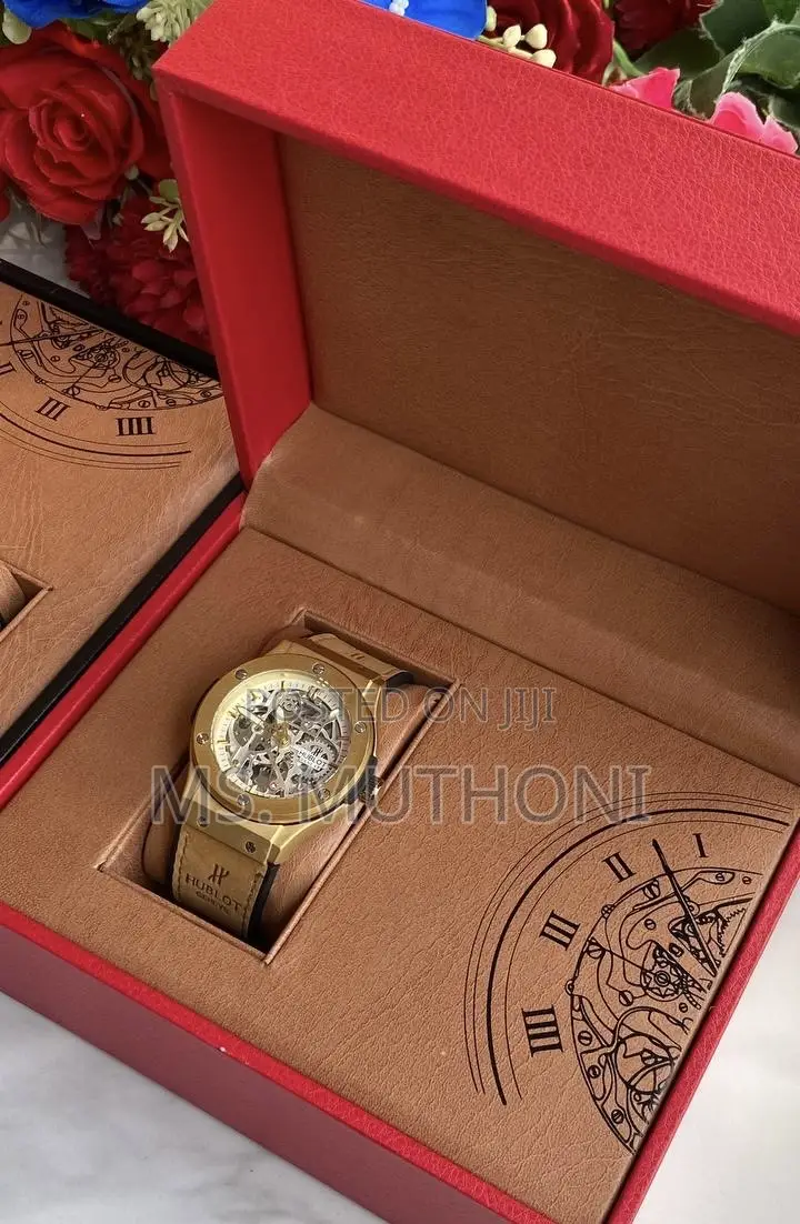 Automatic Open-Worked Skeleton Dial Hublot for Gents