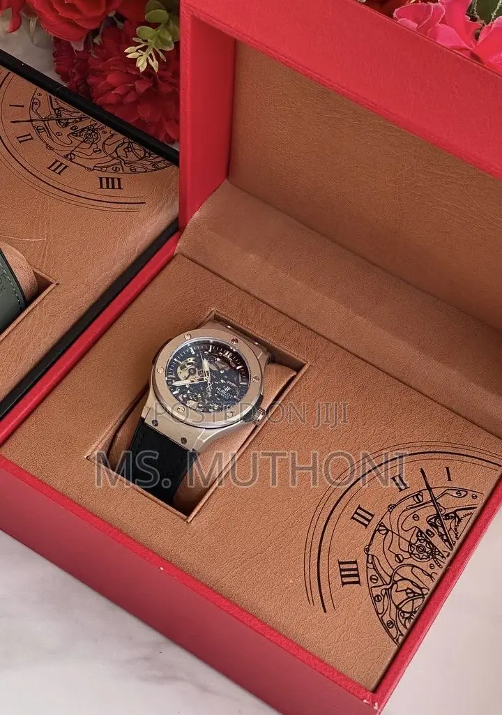 Automatic Open-Worked Skeleton Dial Hublot for Gents