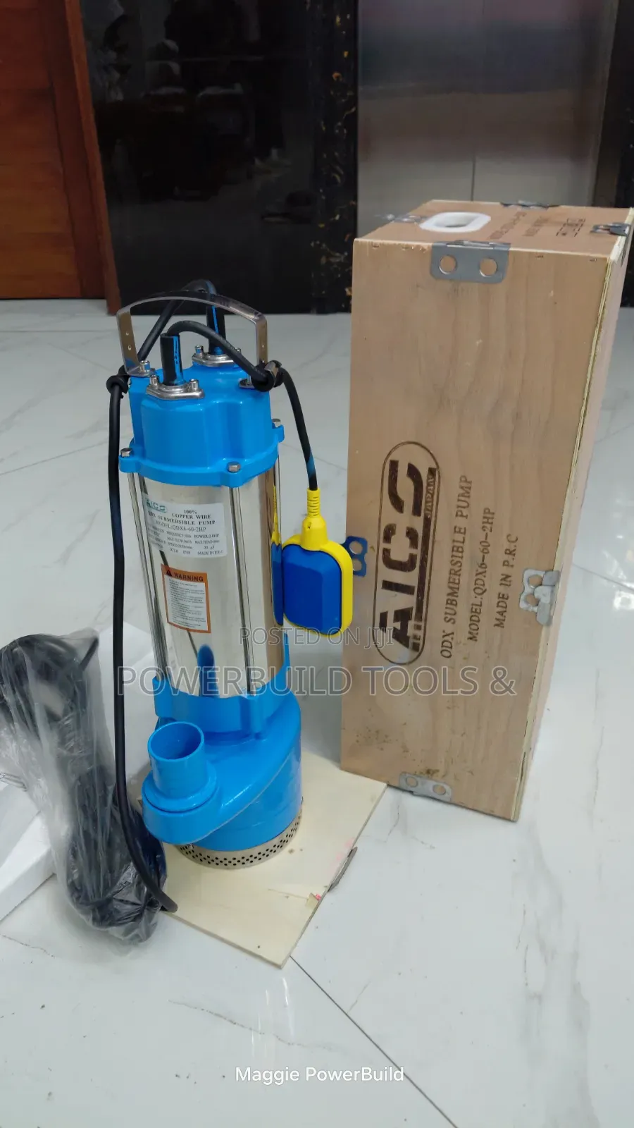 Aico QDX Submersible Waterpump 2hp 60m 9m3/Hr Stainless Pump