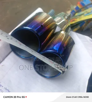 Exhaust Double Exhaust Tip Fits by Bolting to Existing Tailpipe