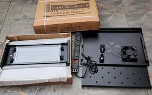 4u Network Data Cabinet With Glass Door, Cooling Fan Pdu