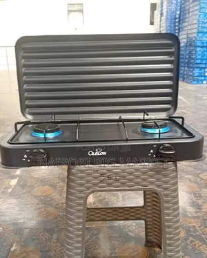 Olelon 2 Burner Gas Stove Cooker With Cover Lid