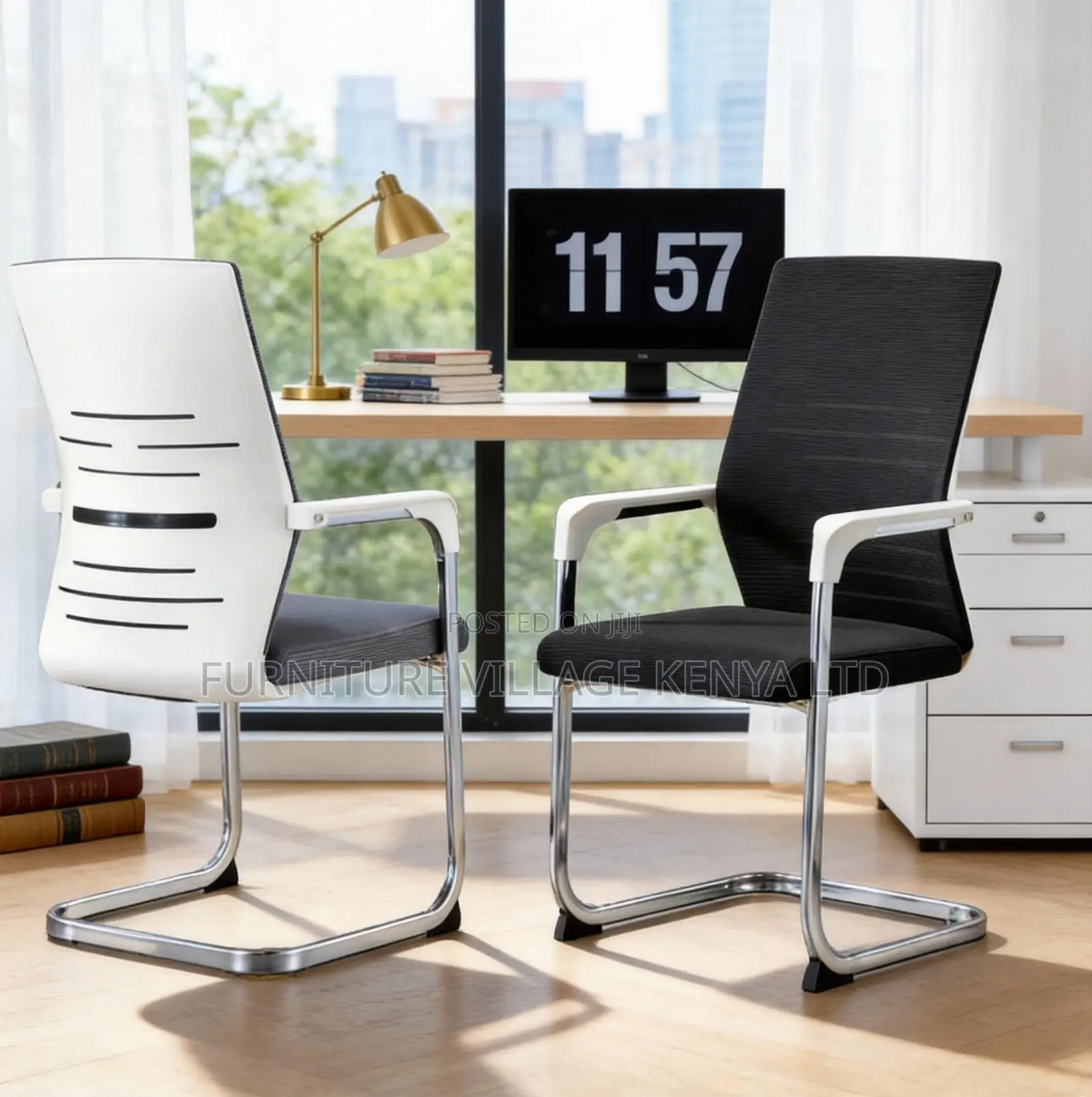 Padded Mesh Visitor Office Chair