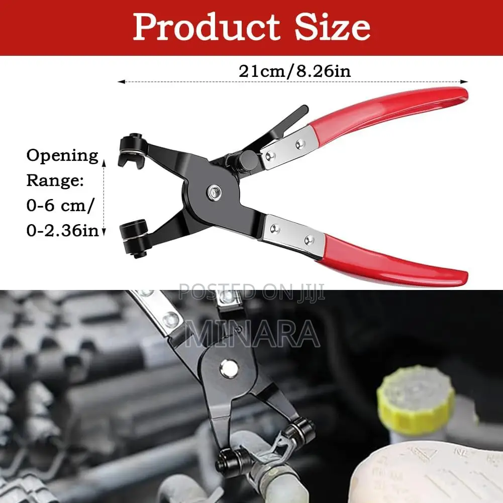 Automotive Hose Clamp Pliers, Swivel Flat Band Tool for Pipe Clamps