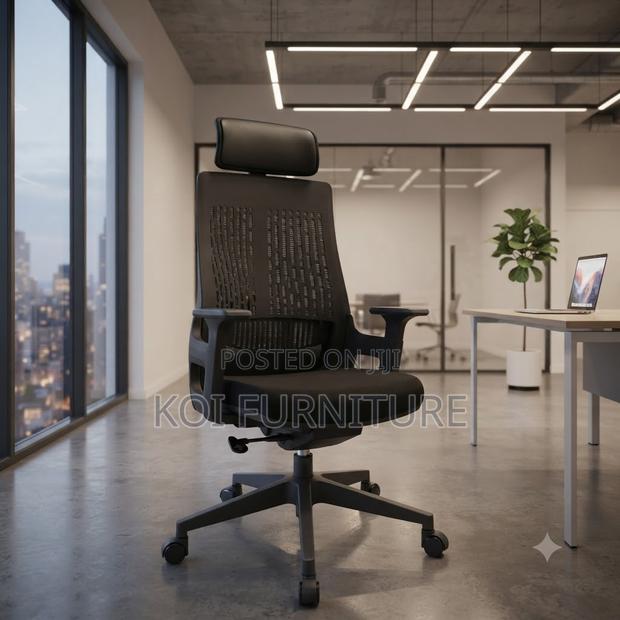Office Chairs; High Back Oerthopedic Lamarre Office Chair - thumbnail 2