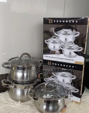 6 Pieces Edenberg Eb-3716 Stainless Steel Cookware Set