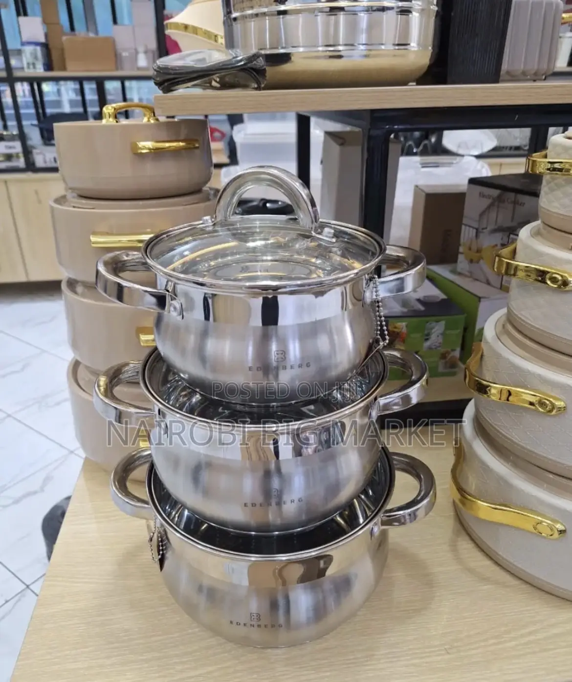 6 Pieces Edenberg Eb-3716 Stainless Steel Cookware Set