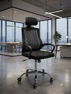 Office Chairs; Ergonomic Fabric Office Mesh Chair With High Back