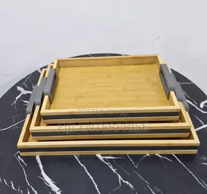 Bamboo Nesting Tray Set – 3 Piece Kitchen, Vanity Home Styling