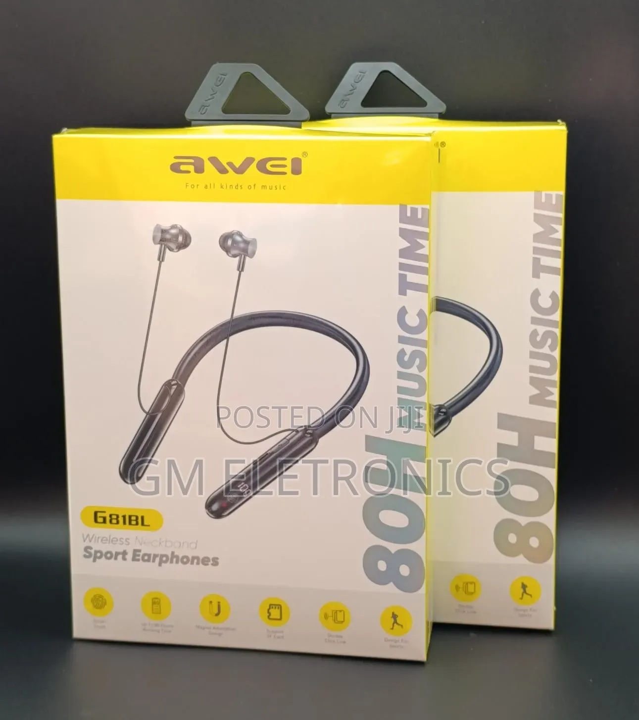 Awei G81bl Dynamic Drive Necklace Earphones.