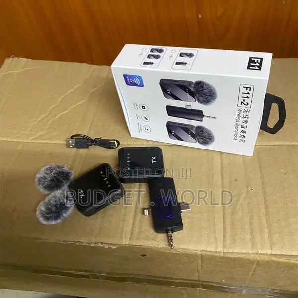 F11 Digital Wireless Microphone System – Rechargeable Clip Mic for Cle