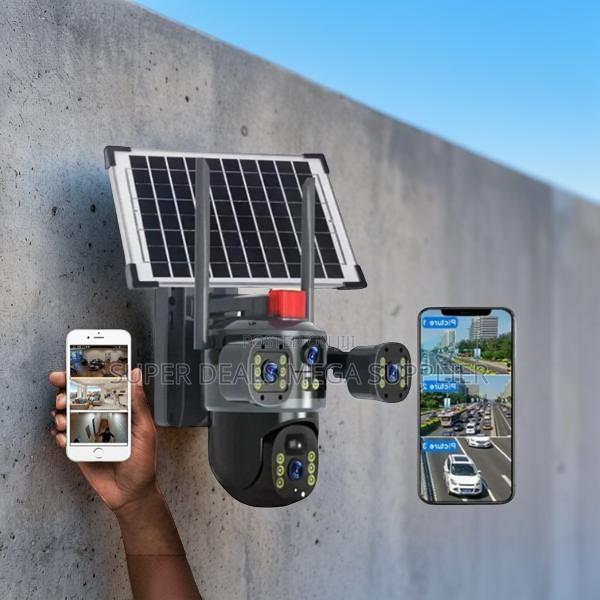 Heavy Duty 20mp Ultra Hd 4g PTZ Triple Lens Solar Camera