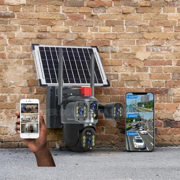 Energy Saving 20mp Ultra Hd 4g PTZ Triple Lens Solar Camera