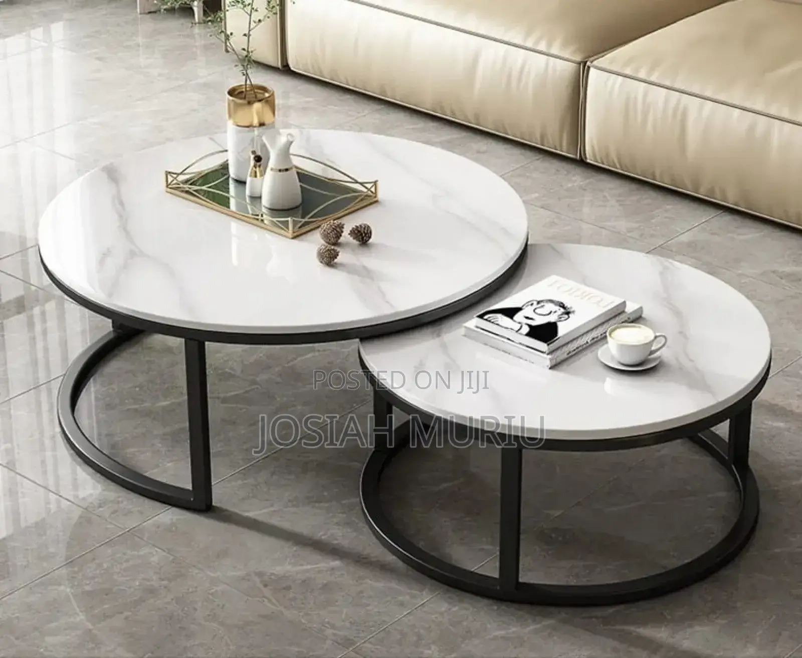 Modern Luxury 2in1 Marble Nesting Tables
