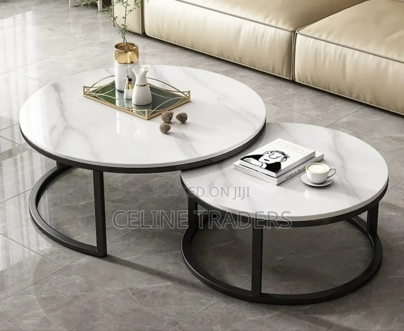 Modern Luxury 2in1 Marble Nesting Tables