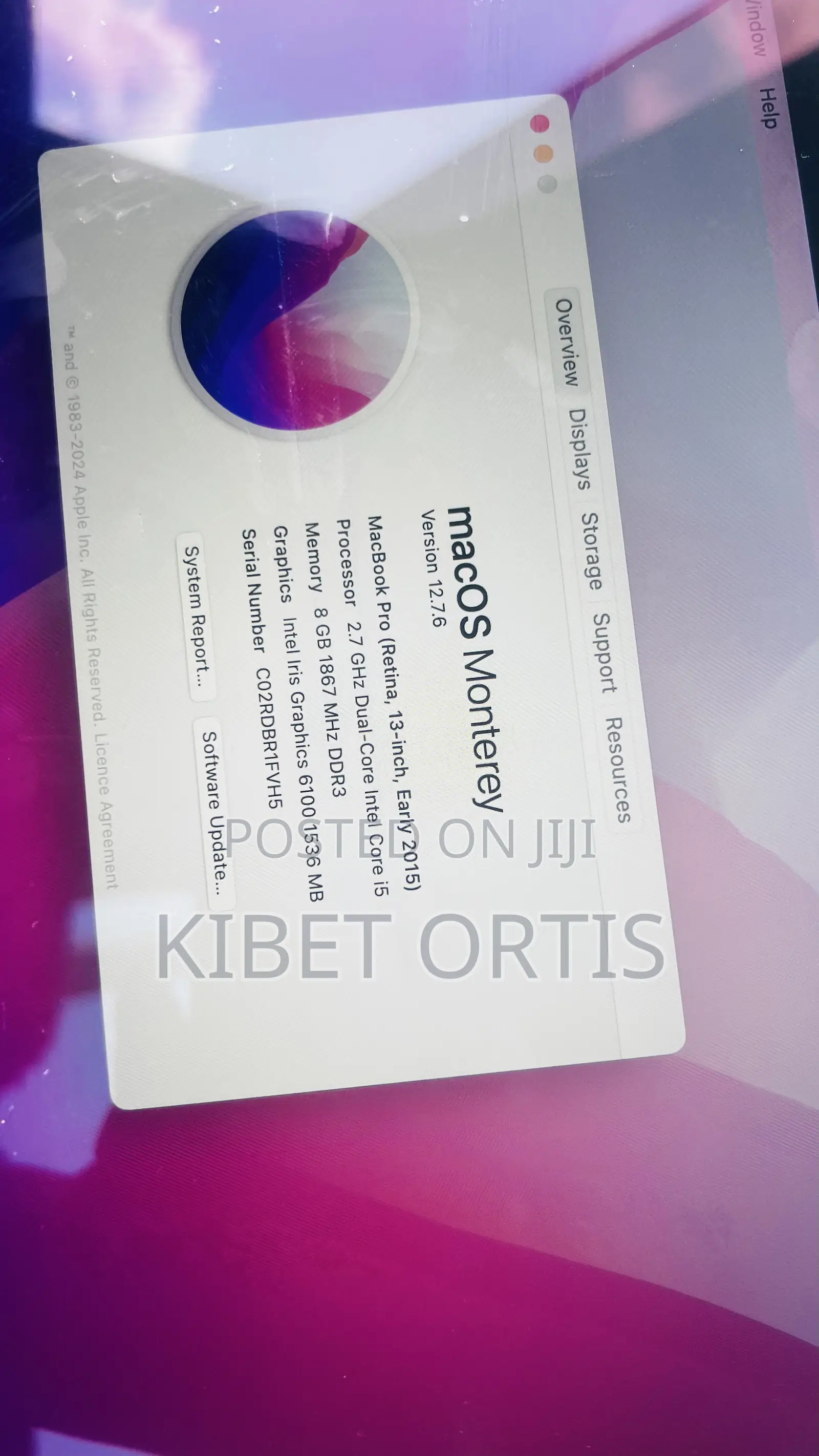 Laptop Apple MacBook Pro 2015 8GB Intel Core i5 SSD 256GB