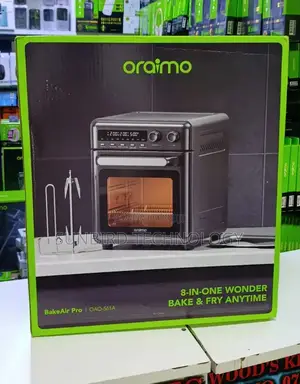 Oraimo Bakeair Pro 8-in-1 20l 230°C Large Capacity Air Oven.