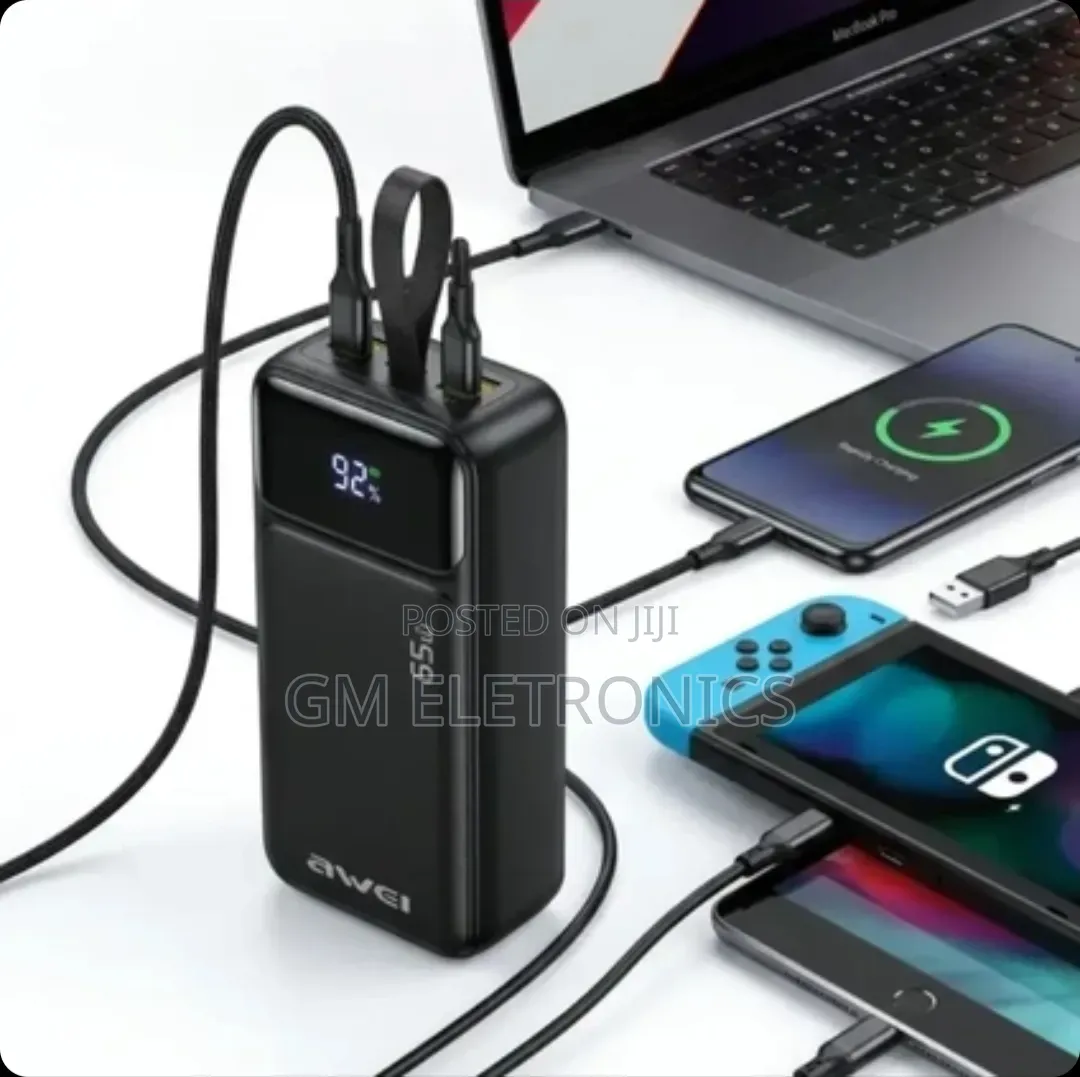 Super Fast 65w 30000mah Power Bank Pa108 for Tablets, Phones Laptops
