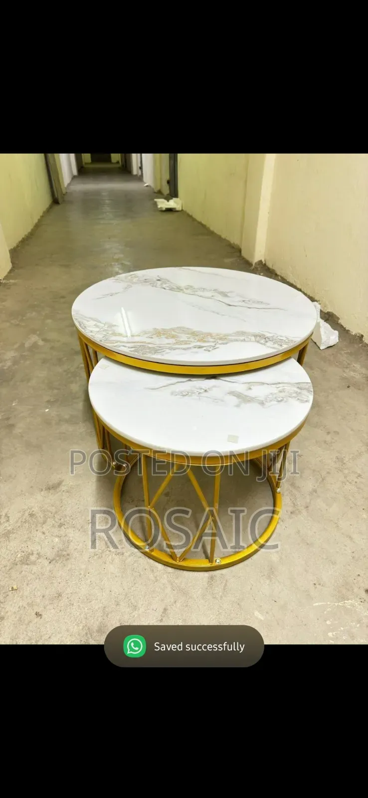 Modern Luxury 2in1 Pure Marble Nesting Tables.