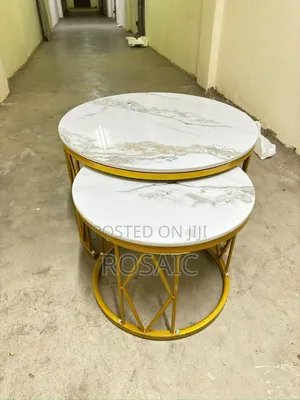 Modern Luxury 2in1 Pure Marble Nesting Tables.