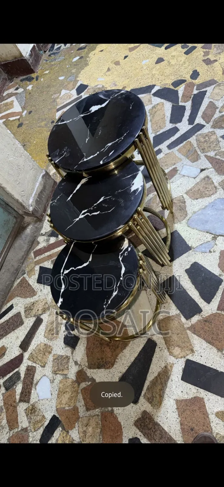 3 in 1 Executive Pure Marble Table