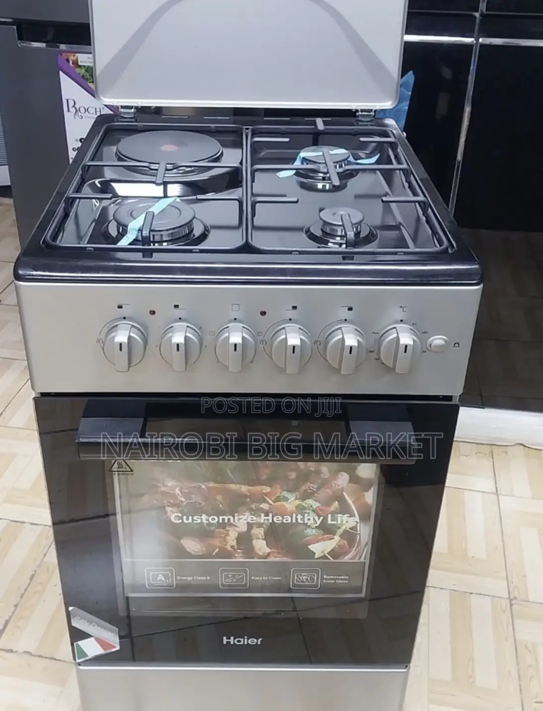 Haier 60*60 4g With Wok Burner, Electric Oven and Gas Sensor