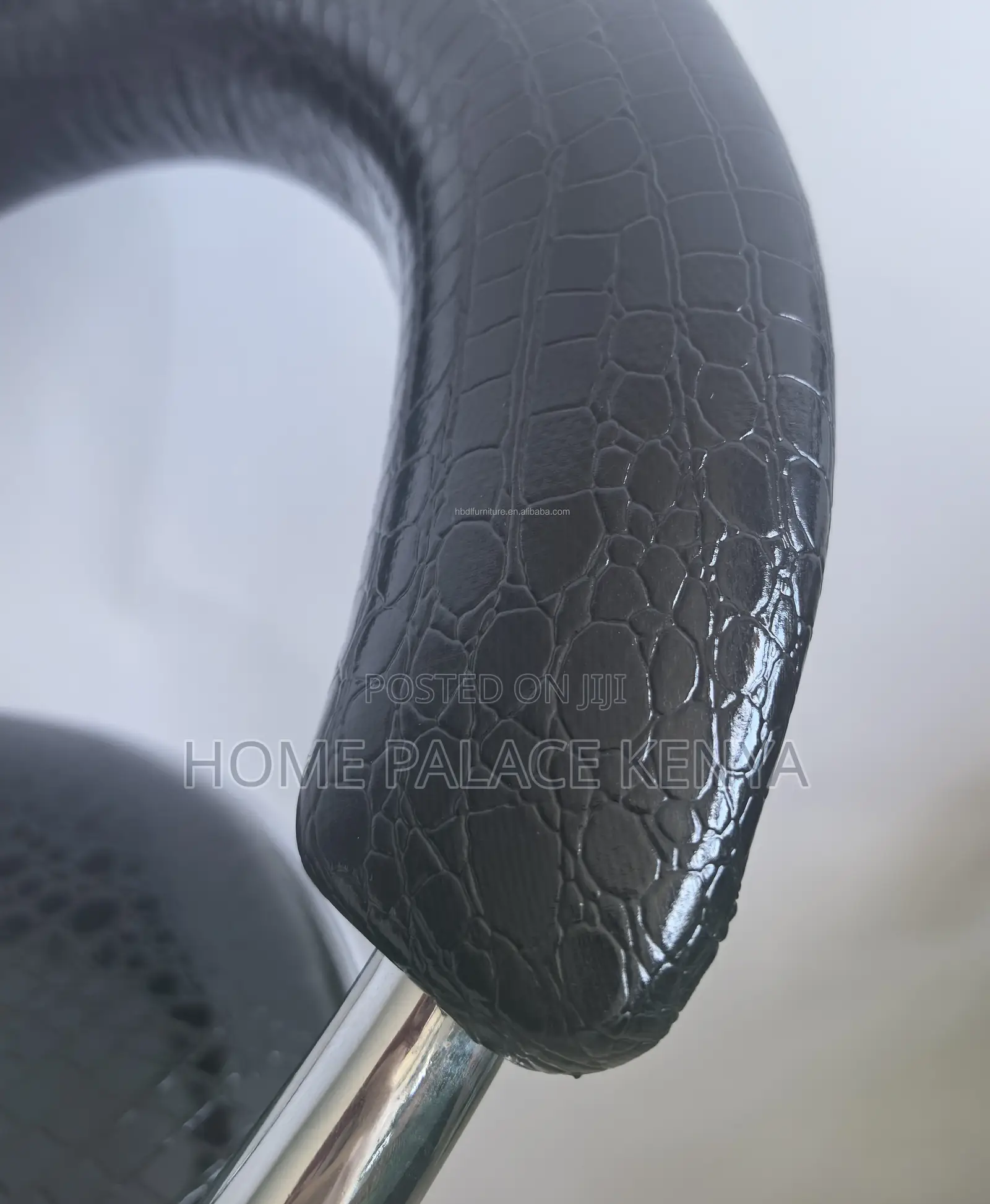 Bar Stool: Black Lounge Swivel Stool