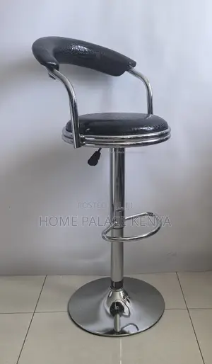 Bar Stool: Black Lounge Swivel Stool
