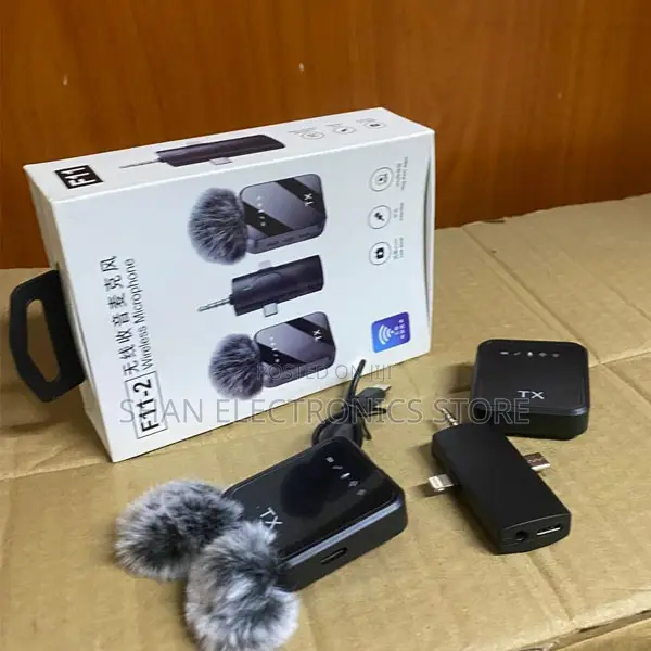Plug Play Noise Cancellation, 20m Range F11-2 Wireless Lavalier Mic