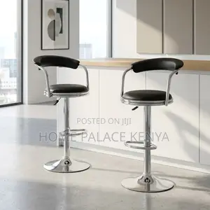 Bar Stool: Black Lounge Swivel Stool