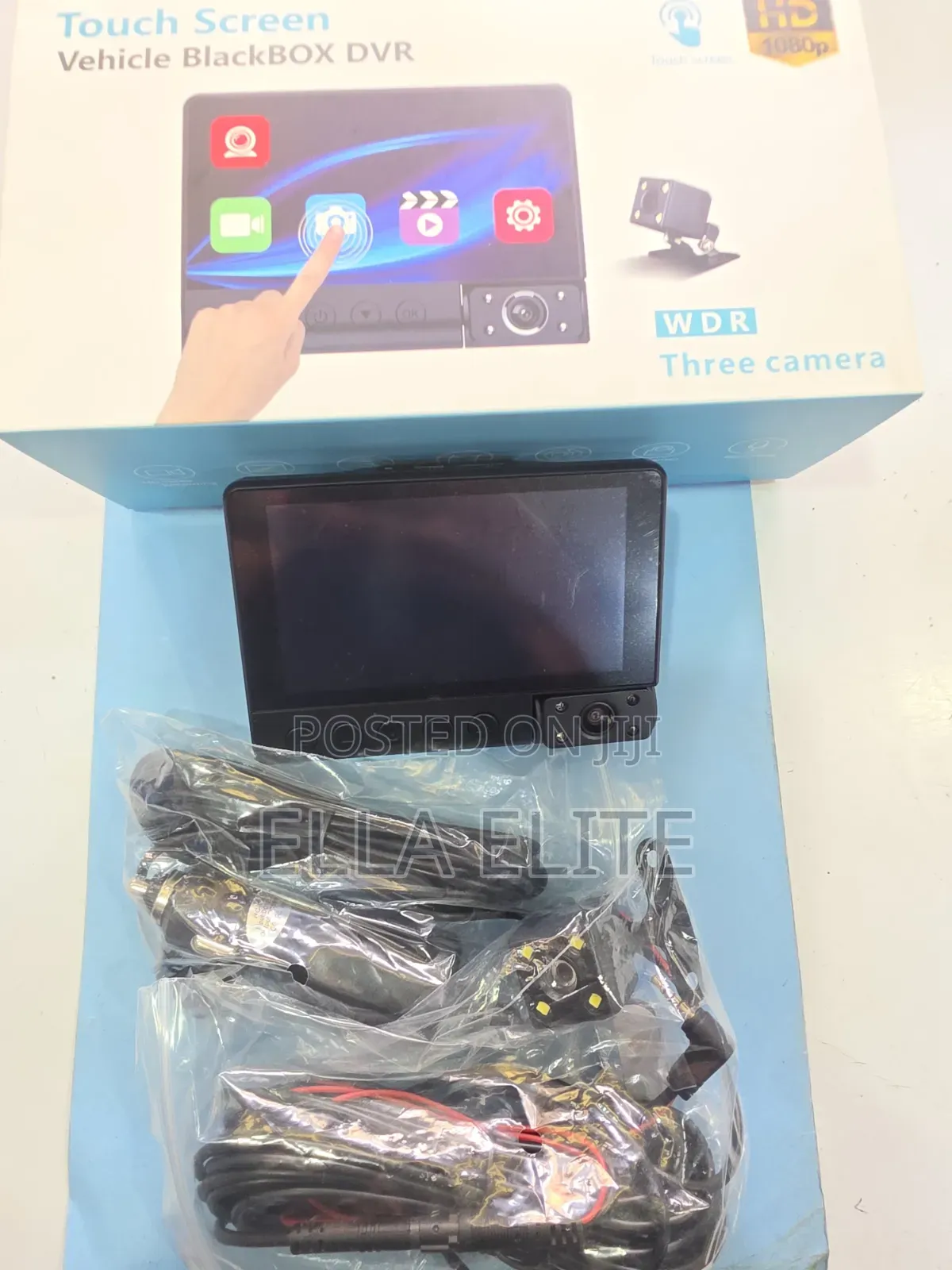 C12 Touch Screen Vehicle Blackbox DVR 3 Cameras Dash Cam