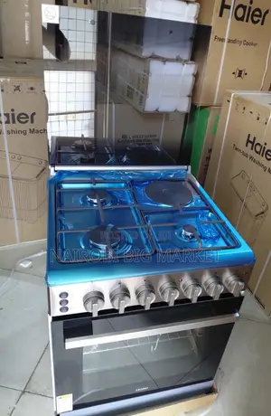 Haier 3g + 1e Standing Cooker (Hre6313cdrss)No Gas Sensor