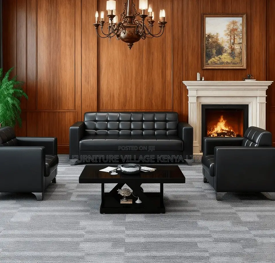 Executive Leather 5-Seater Sofa Set