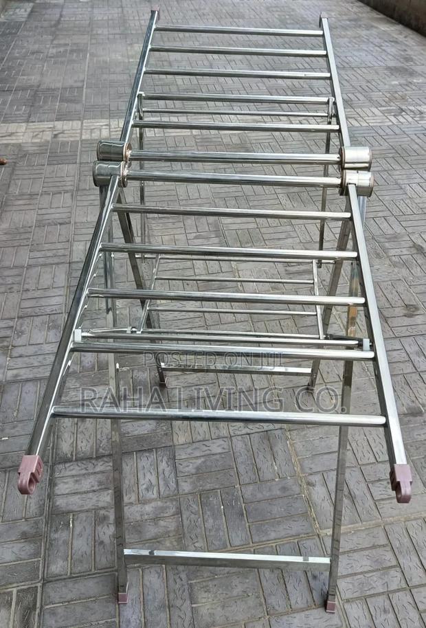 Metallic Foldable Laundry Drying Rack | Indoor Outdoor - thumbnail 2