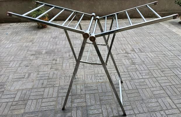 Metallic Foldable Laundry Drying Rack | Indoor Outdoor - thumbnail 4