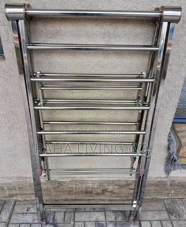 Metallic Foldable Laundry Drying Rack | Indoor Outdoor - thumbnail 5