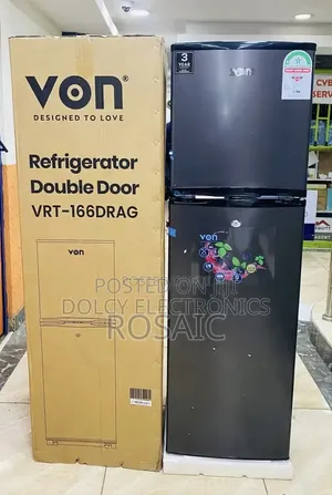 Von 166 Litres Double Door Refrigerator
