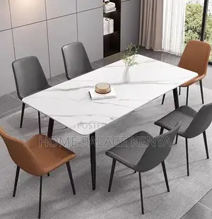 Dining Table: Rectangular Sintered Marble Dining Table
