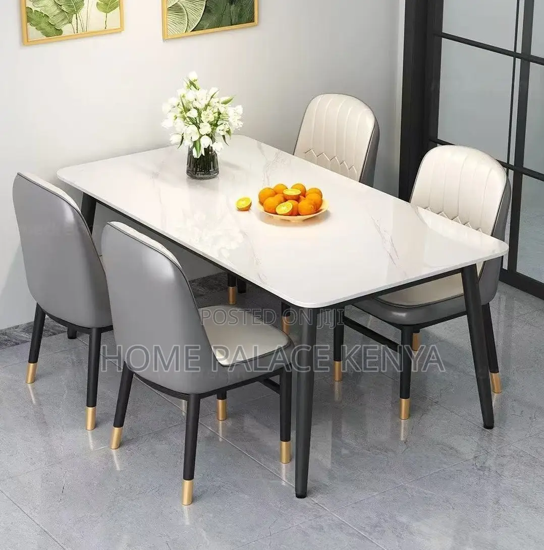 Dining Table: Rectangular Sintered Marble Dining Table