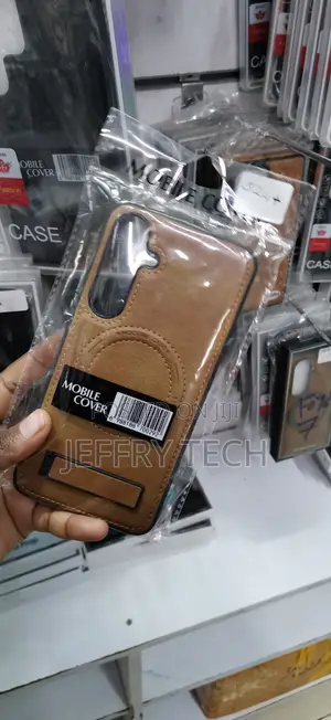 Tan Pu Leather Magnetic Back Cover Case
