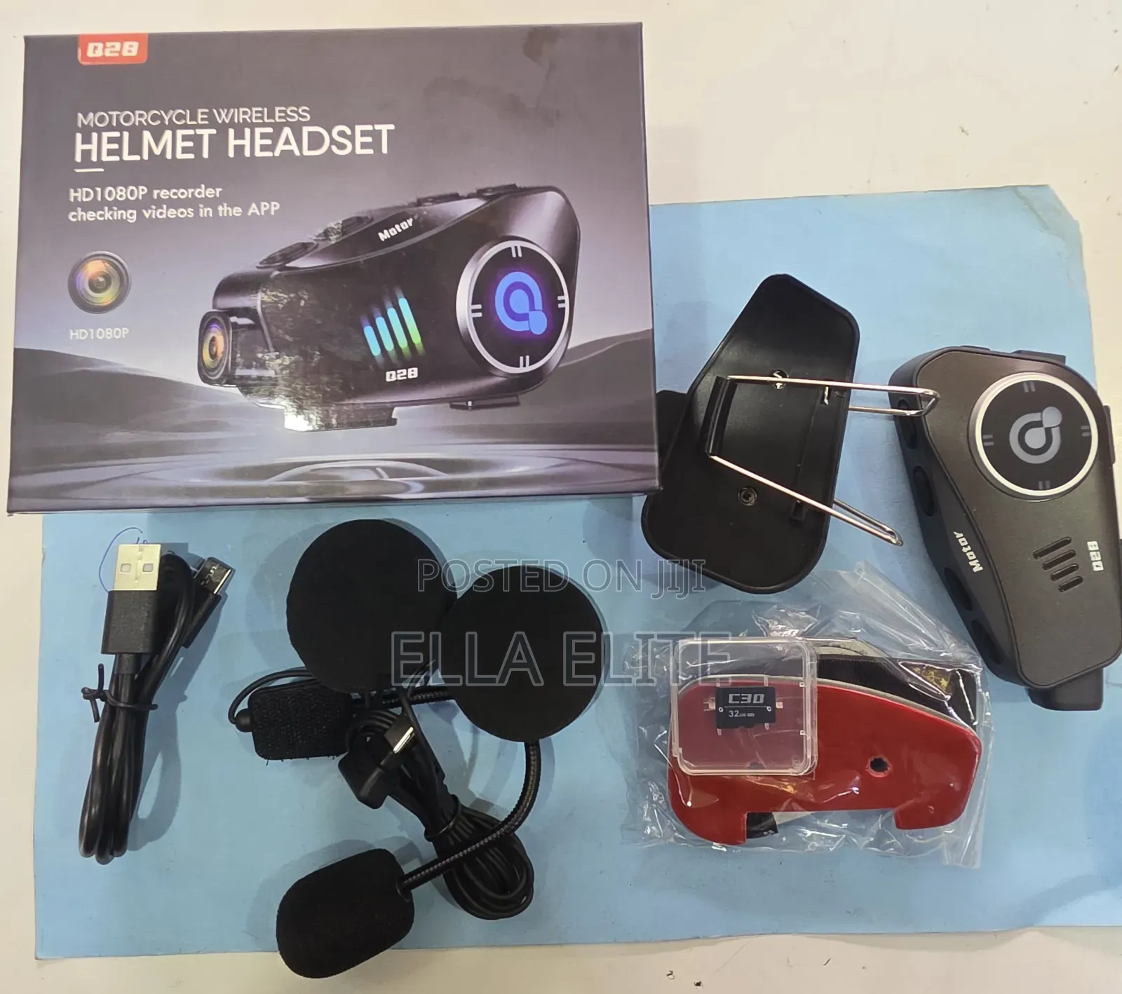 Q28 Helmet Headset + 1080p Camera
