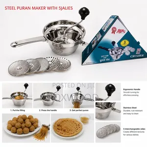 *Steel Puran Maker With 5 Jalies*