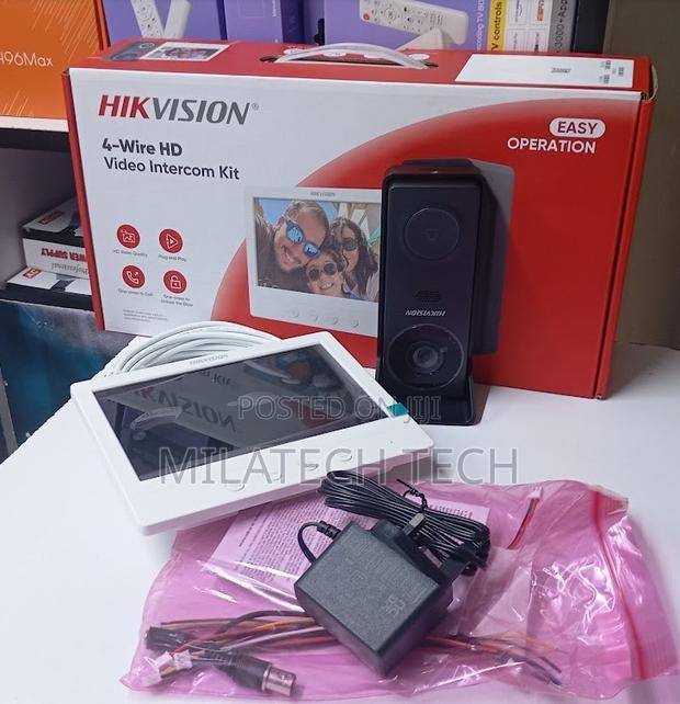 Hikvision Hd Video Door Phone Kit With Indoor Display Doorbell