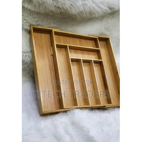 Expandable Wooden Cutlery Organiser